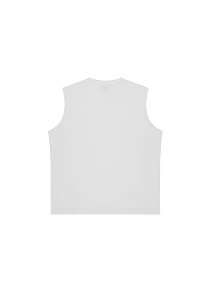 HDEX Baju Korea Olahraga Active Cutline Sleeveless White Pria Fitness