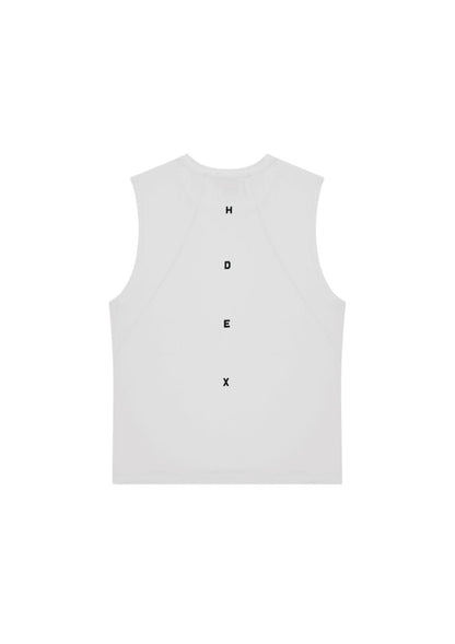 HDEX Baju Korea Olahraga Active Matches Regular Fit Sleeveless White Pria Fitness