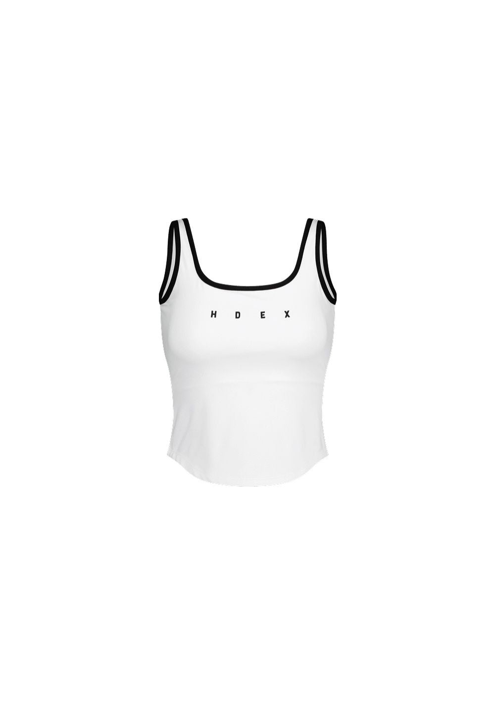 HDEX Sophie Square-Neck Crop Bra Top White