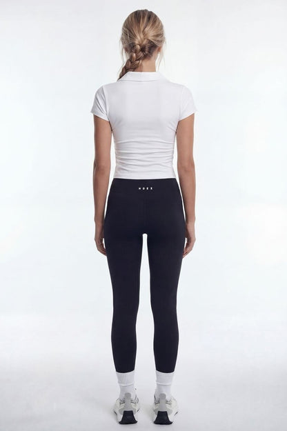 HDEX Baju Korea Olahraga EZ Sculp Pique Short Sleeve W White