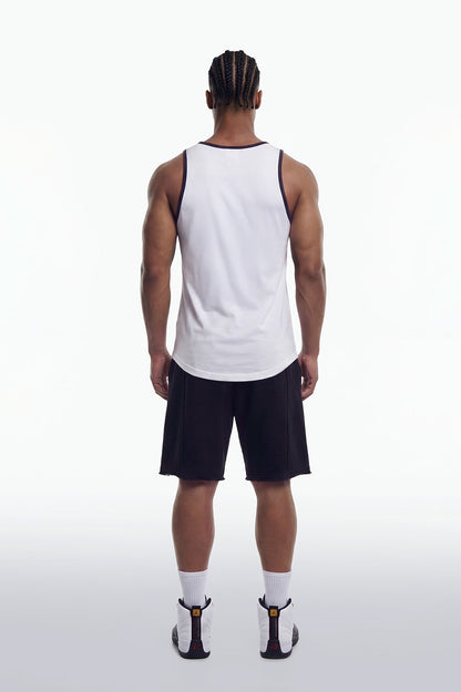 HDEX Baju Korea Olahraga Wizard Sleeveless White Pria Fitness