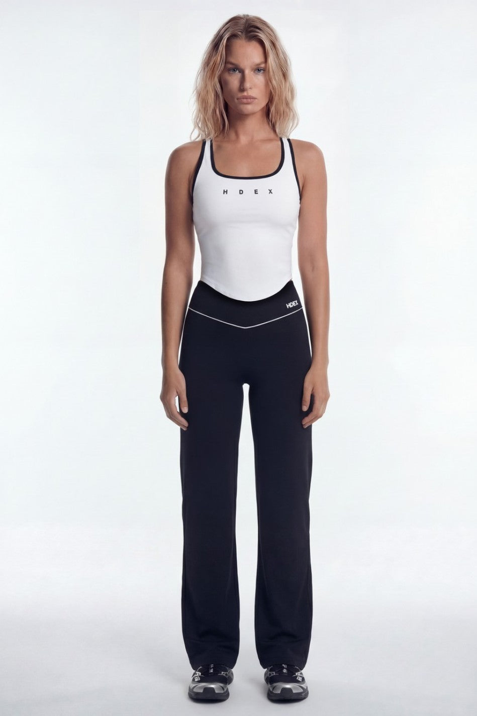 HDEX Sophie Square-Neck Crop Bra Top White
