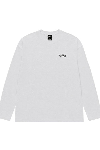 HDEX Baju Korea Olahraga Natural Body Fit Long Sleeve White Pria Fitness