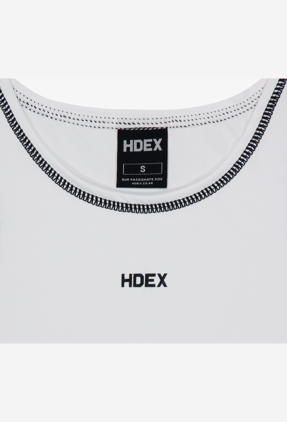 HDEX Baju Korea Olahraga Pro Stitch Crop Tank Top White Wanita Fitness